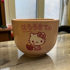 Hello Kitty Blush Pink Bowl with Strawberry Accent